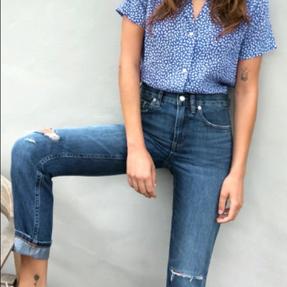 Everlane NWT Relaxed Straight Leg Distressed Jeans